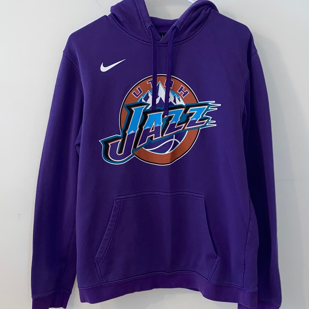 2/$50 Nike NBA Purple Utah Jazz Basketball Logo Hoodie Size Large